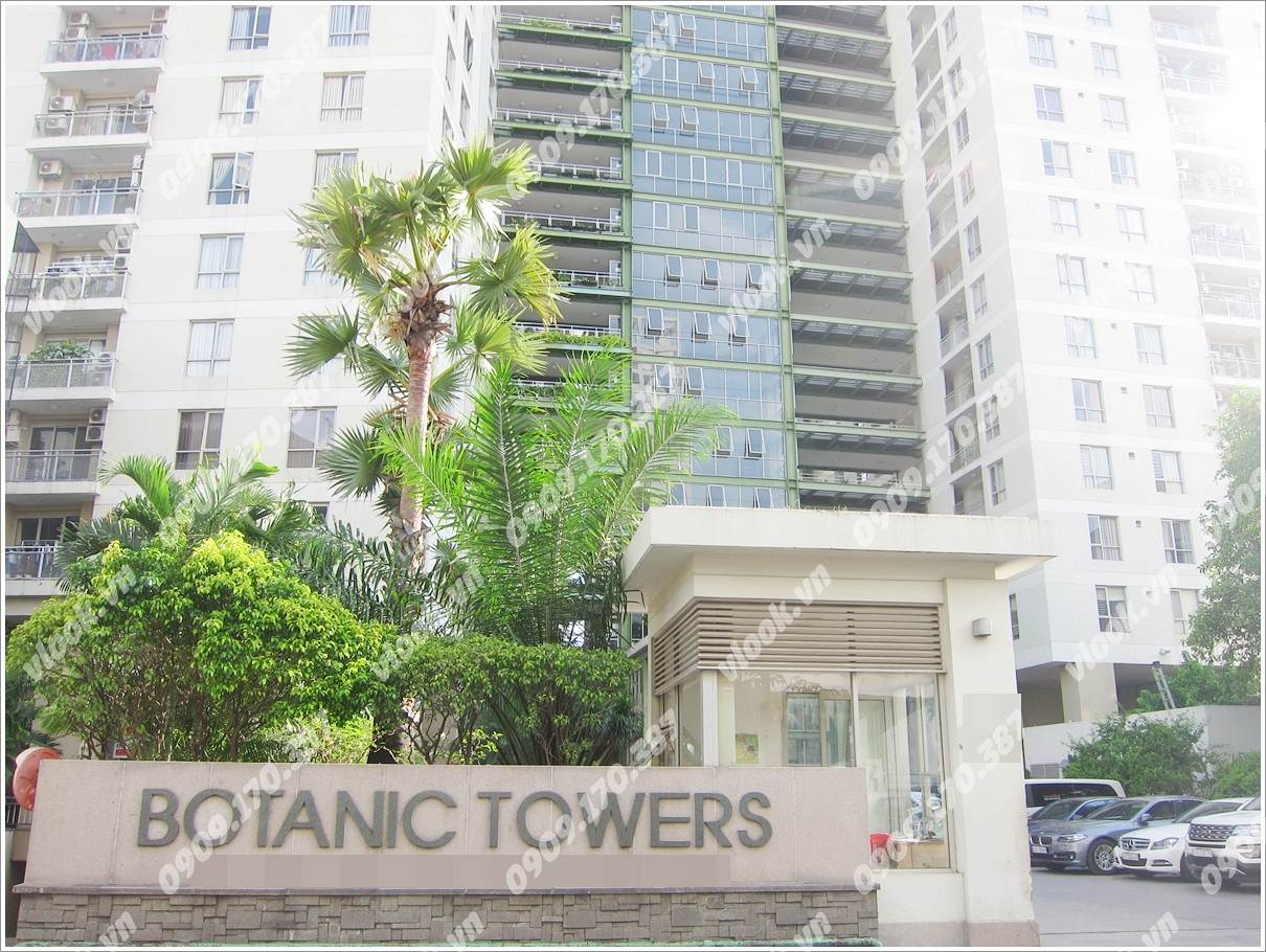 Nhìn toàn cảnh cao ốc văn phòng cho thuê Botanic Tower Nguyễn Thượng Hiền Phường 5 Quận Phú Nhuận - vlook.vn